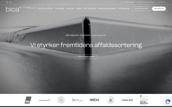Screenshot of bicasolutions.dk