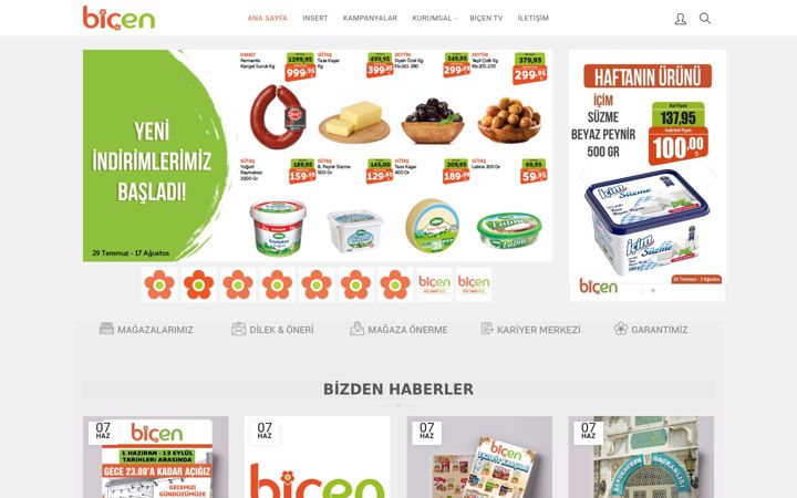 Screenshot di bicen.com.tr