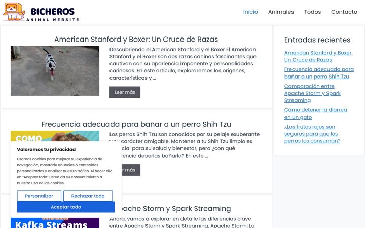 Screenshot of bicheros.es