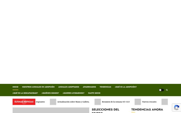 Screenshot of bichosraros.org