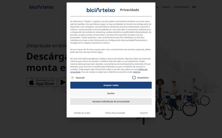 Screenshot of biciarteixo.com