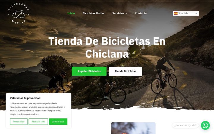 Screenshot di bicicletasmatias.es