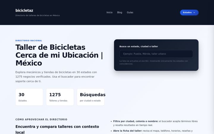 Screenshot of bicicletaz.com