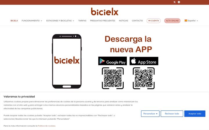 Screenshot of bicielx.es