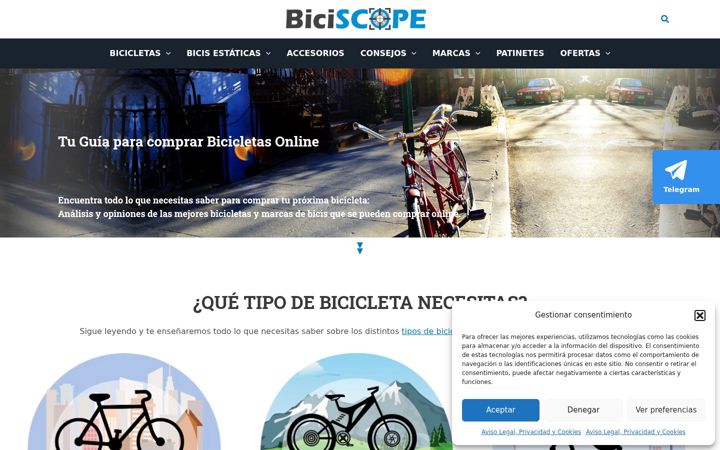 Screenshot of biciscope.com