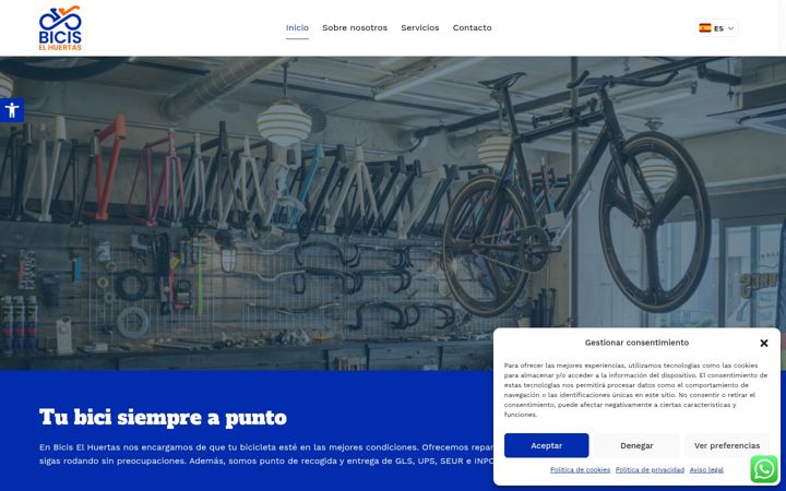 Screenshot of biciselhuertas.com