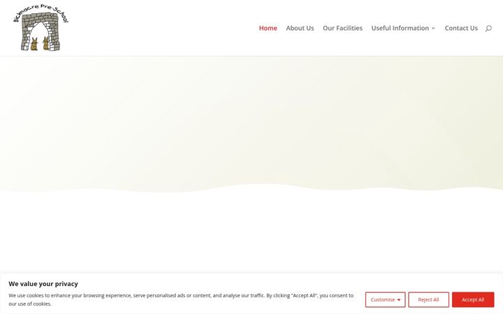 Screenshot of bicknacrepreschool.co.uk