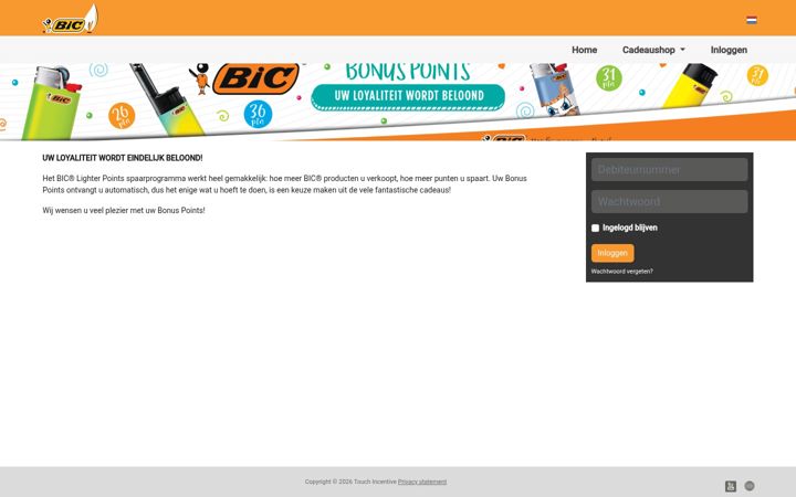 Screenshot of bicloyaltyprogram.nl