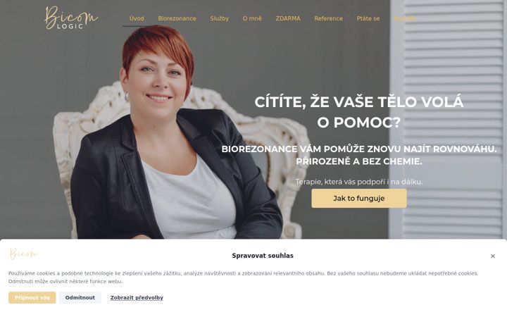 Ekraanipilt saidist bicomlogic.cz