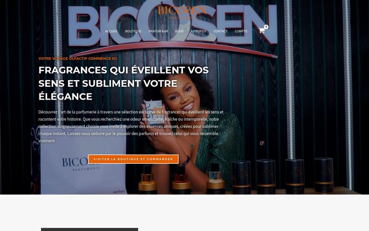 Screenshot of bicosenparfumerie.com