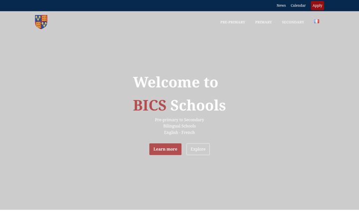 Screenshot of bicschool.be