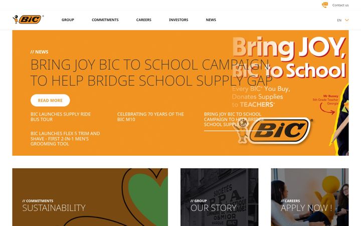 Screenshot of bicworld.com