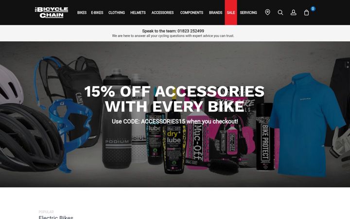 Screenshot of bicyclechain.co.uk