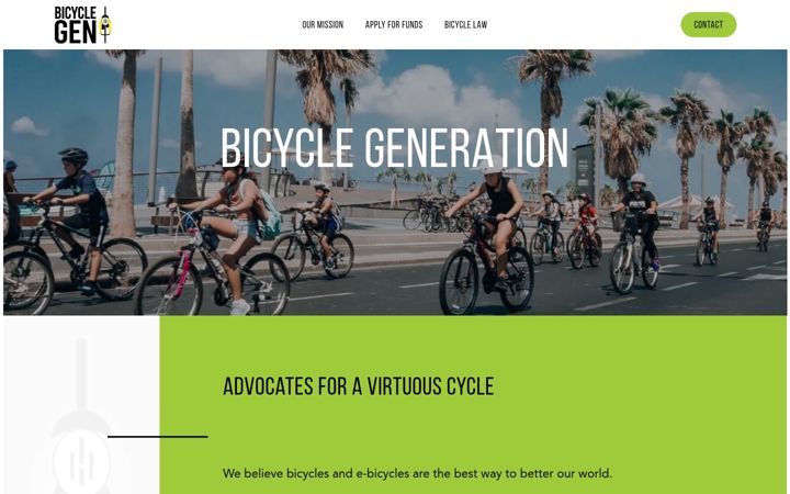 Screenshot of bicyclegeneration.org