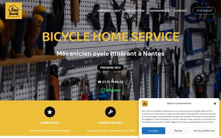 Screenshot of bicyclehomeservice.fr