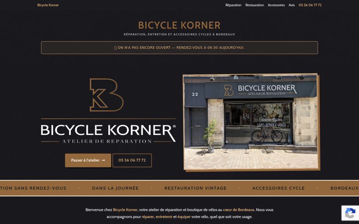 Screenshot of bicyclekorner.fr