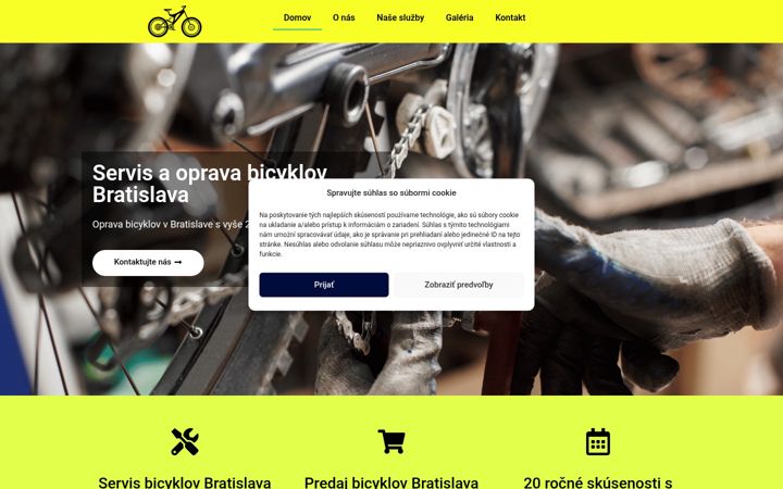 Screenshot of bicykle-servis.sk