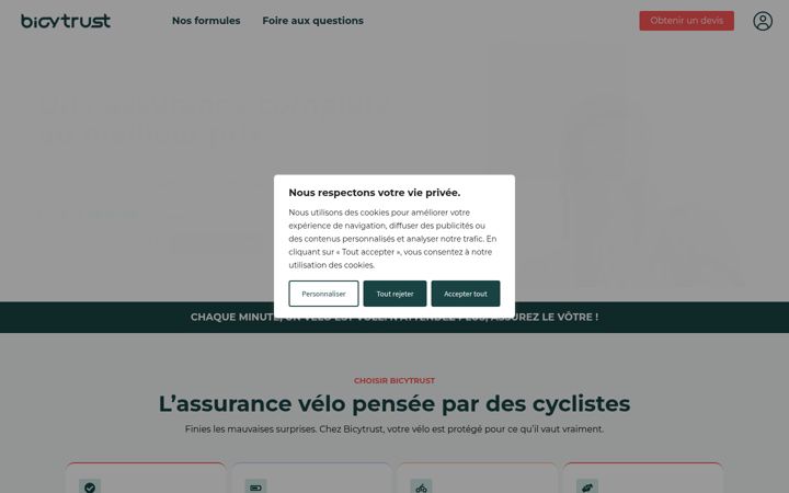 Screenshot von bicytrust.fr
