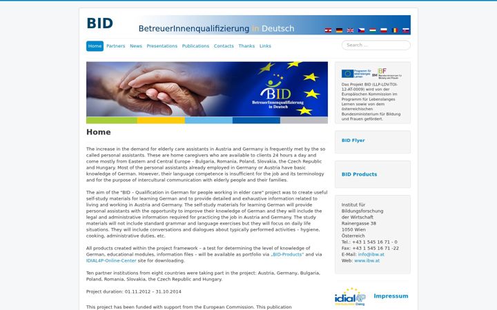 Screenshot of bid-projekt.eu