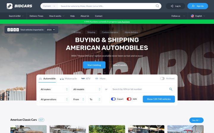 Screenshot of bid.car