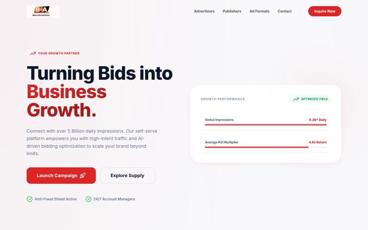 Screenshot of bid4advertising.com