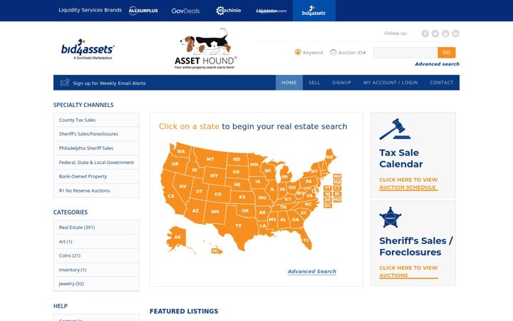 Screenshot of bid4assets.com