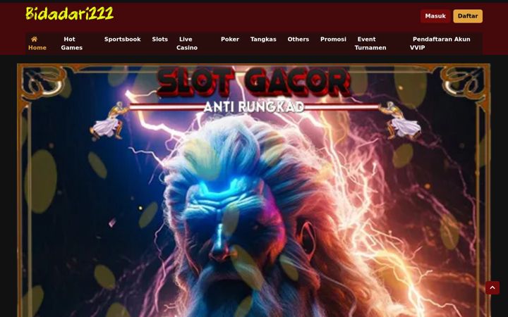 Screenshot of bidadari222.com