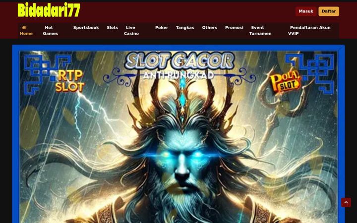 Screenshot di bidadari77.net