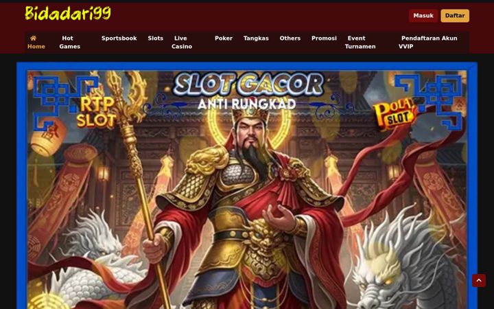 Screenshot of bidadari99slot.net