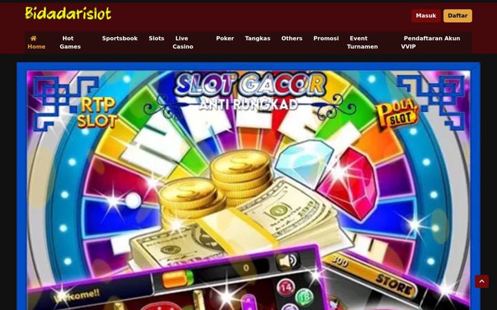 Screenshot of bidadarislot.org