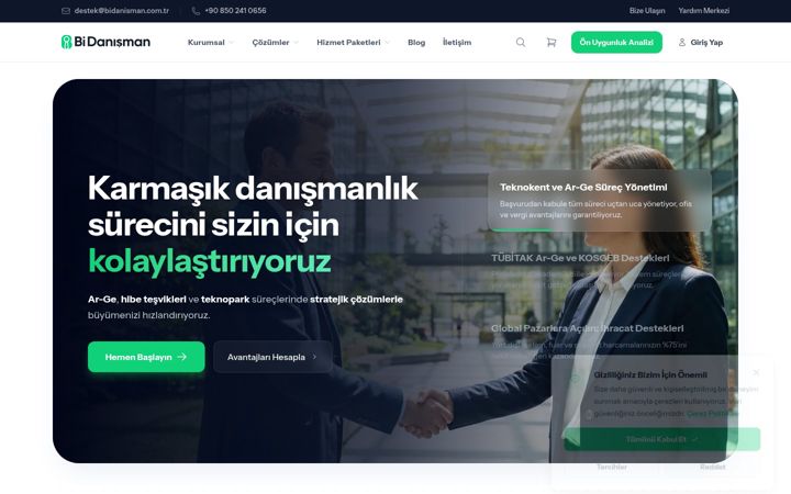 Screenshot of bidanisman.com.tr