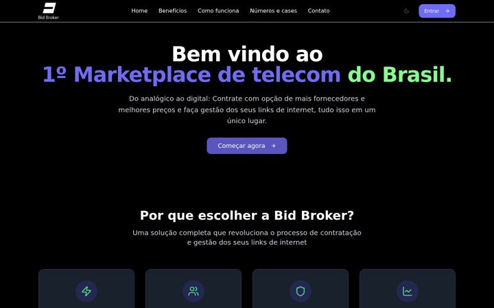 Screenshot of bidbroker.io