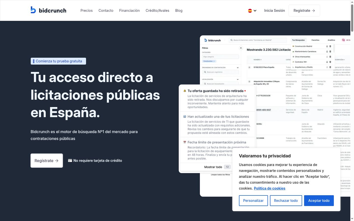 Snimka zaslona bannera za privolu prikazanog prije bilo kakve interakcije