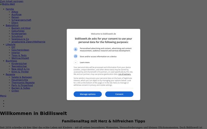 Skjámynd af bidiliswelt.de