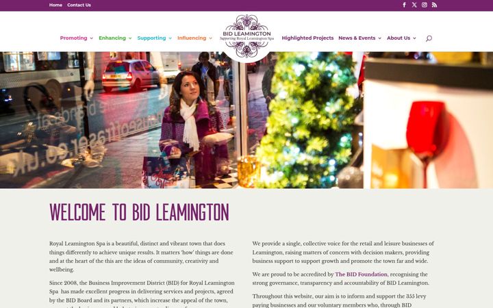 Screenshot of bidleamington.com