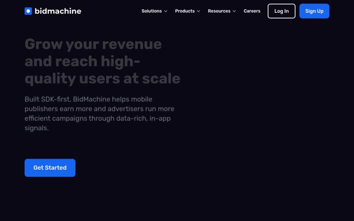 Screenshot von bidmachine.io
