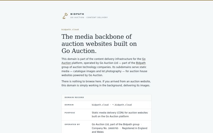 Screenshot of bidpath.cloud