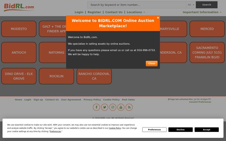 Screenshot of bidrl.com