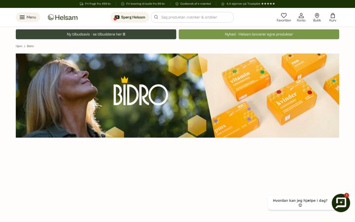 Screenshot of bidro.dk