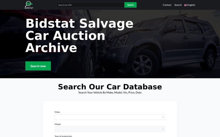 Screenshot of bidstat.info