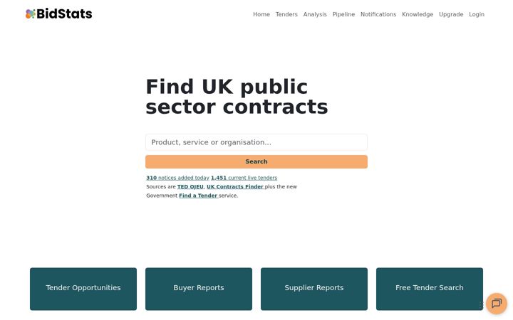 Screenshot of bidstats.uk