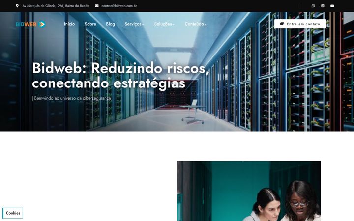 Screenshot stránky bidweb.com.br