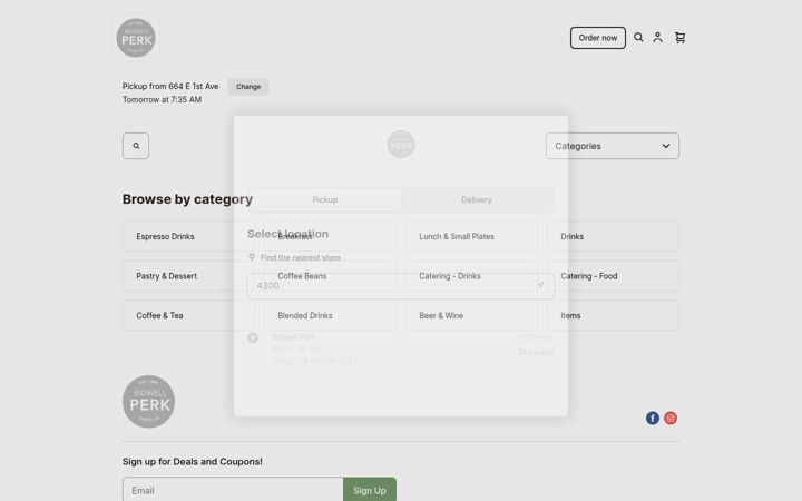 Screenshot of bidwellperk.square.site