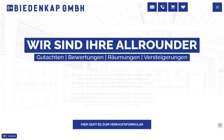Skärmbild av biedenkap.de