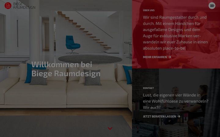 Skärmbild av biege-raumdesign.de