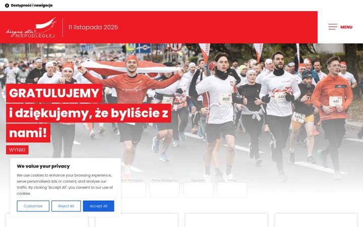 Snimka zaslona za biegnedlaniepodleglej.pl