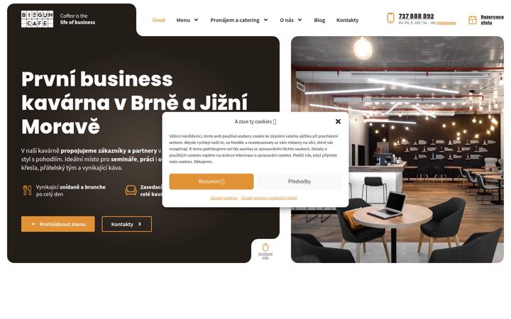 Screenshot of bieguncafe.cz
