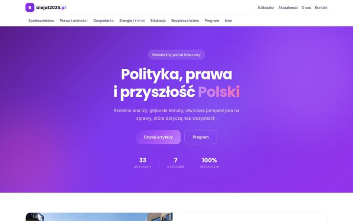 Screenshot of biejat2025.pl