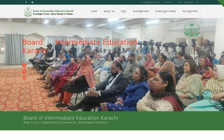 Screenshot of biek.edu.pk