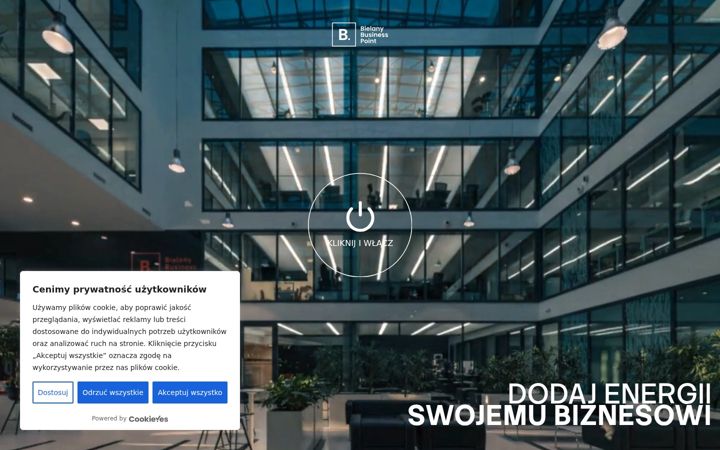Screenshot of bielanybusinesspoint.pl